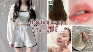 How to glow up in 1 week🌸💌✨#glowup #tips #beauty #aesthetic #trending #youtube #viral