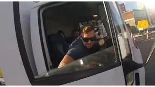 ROAD RAGE - Cyclist vs Truck Driver