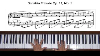 Scriabin 24 Preludes Op. 11, No. 1 in C major Piano Tutorial