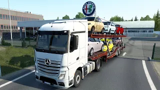 Gran Ruta Con Coches Alfa Romeo Del Concesionario oficial De Roma | #49 ETS2 Camiones y Carreteras