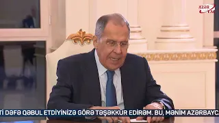 Президент Азербайджана Ильхам Алиев принял делегацию во главе с министром иностранных дел России