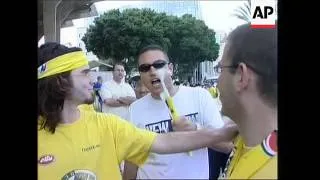 Security as basketball fans gather to watch Euro champions league