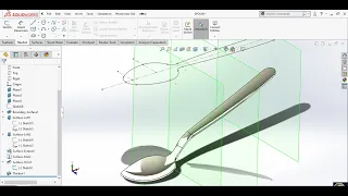 #solidworks surface tutorial | How to make a spoon on solidworks