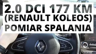 Renault Koleos 2.0 dCi 177 KM (AT) - pomiar zużycia paliwa