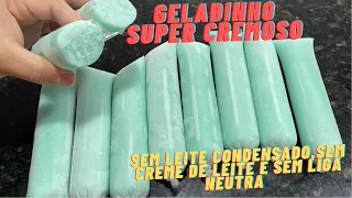 GELADINHO SUPER CREMOSO SEM LIGA NEUTRA! Geladinho econômico com 3 ingredientes