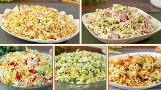 5 SUPER SALADS in 5 minutes from Chinese cabbage!