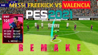 Messi freekick goal vs Valencia and making in pes | perfect remake 🔥