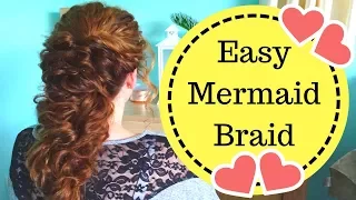 Easy Mermaid Braid Hairstyle - On Naturally curly hair - prom wedding bridesmaids