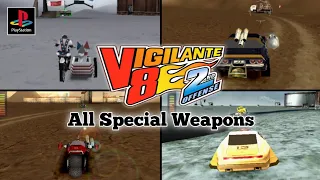 Vigilante 8: 2nd Offense - All Special Weapons | PS1