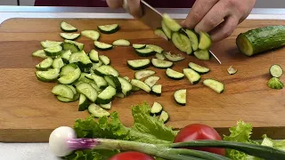 Cut The Cucumber Just So & It Becomes A Work Of Art | Cucumber Cutting Design