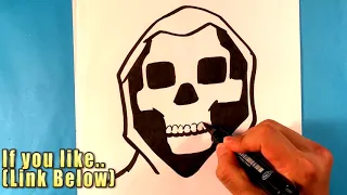 How to Draw Grim Reaper Face - Halloween Drawings