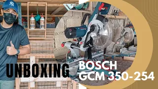 Unboxing Bosch GCM 350-254 Sliding Miter Saw