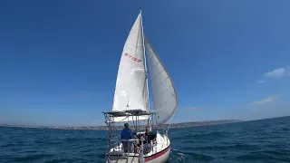 Learning to Sail: How to Sail Downwind using the Traveler, Preventer and Whisker pole