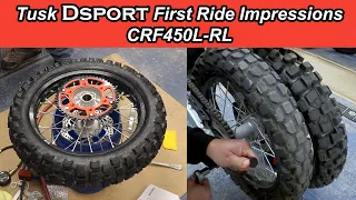 Tusk Dsport tires CRF450L RL first ride