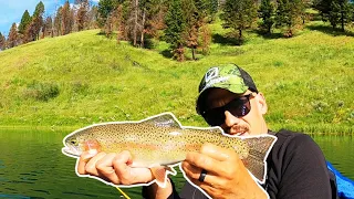 Fishing a "Hidden" Lake in A Remote Southwestern Montana for Big Rainbow Trout!