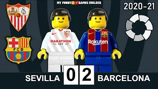 Sevilla vs Barcelona 0-2 • LaLiga 2021 in Lego • Resumen All Goal Full Highlights Lego Football Film