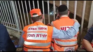 Broken Hatzolah Members Crying After Dealing With The Tragic Stampede On Mount meron