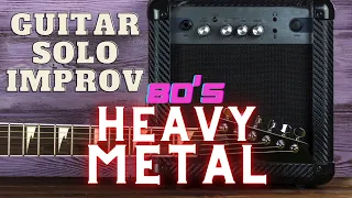 80's Heavy Metal E Minor 125 BPM Guitar Backing Track Music 2022