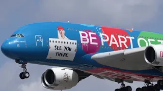 Heavy landings in crosswind at Frankfurt Airport.