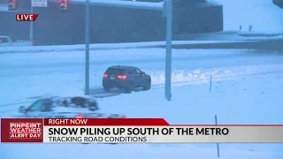 Several cars spinning out along I-25 in Castle Rock