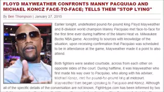 FLOYD MAYWEATHER AND MANNY PACQUIAO MEET FACE-TO-FACE; FIND OUT WHAT THEY TALKED ABOUT