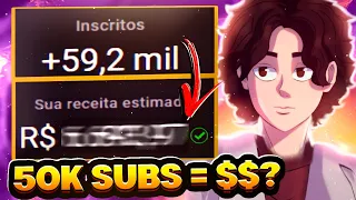 QUANTO GANHO DO YOUTUBE COM 50 MIL INSCRITOS? 🔥 l + COMO SACAR O DINHEIRO DO YOUTUBE!