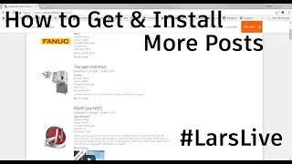 Fusion 360 CAM — How to get & Install more Post Processors — #LarsLive 93