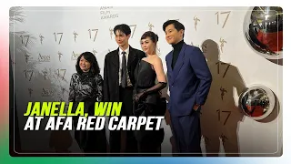 Janella Salvador, Win Metawin grace Asian Film Awards red carpet