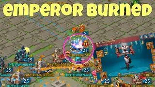 Lords Mobile - We burned Emperor Pepsi Star during WOW. Perfect snipe !