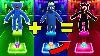 HUGGY WUGGY VS RAINBOW FRIENDS BLUE VS Secret character | Tiles Hop EDM Rush