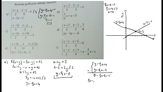 5 19  Rozwiąż graficznie układy równań