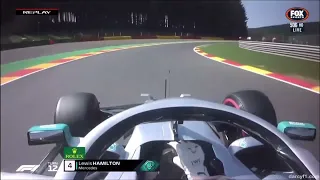 Lewis Hamilton crash at FP3 Belgian GP 2019