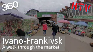 360VR Ivano Frankivsk,Ukraine market walk (Івано-Франківськ)