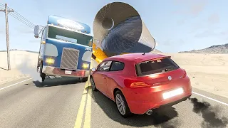 Realistic Overtaking Car Crashes #8 | BeamNG Drive