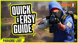 QUICK & EASY INCURSION GUIDE - PARADISE LOST (The Division 2)