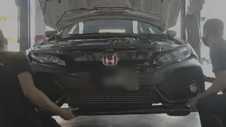 Honda Civic Type R FK8 HKS Intercooler Kit Installation.