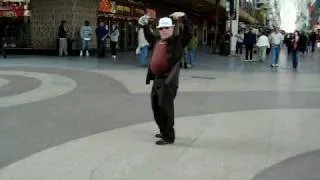 Dancing on Fremont Street in Vegas