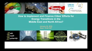 Webinar on How to Implement and Finance Cities’ Efforts for Energy Transitions in MENA