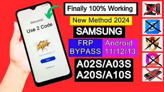 Finall New Method 2024 || Samsung A10S/A20S/A02S/A03S FRP Bypass Android 12🔥| Remove FRP Without pc