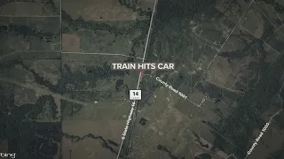 Woman dead after her car was hit by a train near Wortham, DPS says