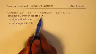 Find Condition when two quadratic equations have exactly one common root