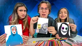 QUEM COLORIR O DESENHO DOS MONSTROS ZAP FACE E BUG MELHOR, VENCE! #BatalhaLaGaLu EP.2