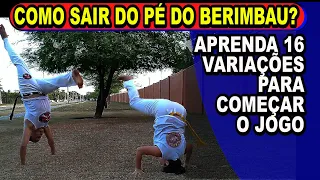 16 formas de sair do pé do berimbau (Aula 27 - capoeira para Iniciantes) capoeira for beginners