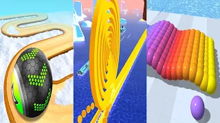 Going Ball VS Spiral Roll VS Canvas Run - Android iOS Gameplay Ep 2