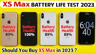 iPhone XS Max Battery Life Drain Test in 2023 - Testing Max Battery Health on XS Max in 2023