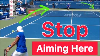 Stop Aiming HERE In Singles (losing tennis targets)