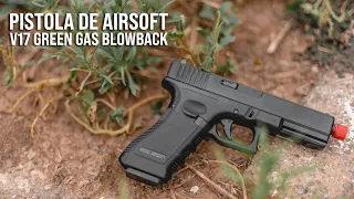 Review Completo: Pistola de airsoft V17 6,0 mm green gas blowback