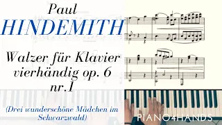 P. Hindemith - Walzer op. 6 nr. 1 für Klavier vierhändig