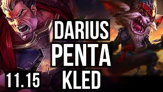 DARIUS vs KLED (TOP) | Penta, Legendary, 14/3/5, 300+ games | BR Diamond | v11.15