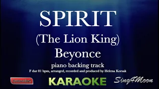 Spirit (The Lion King) piano karaoke Instrumental backing track Beyonce